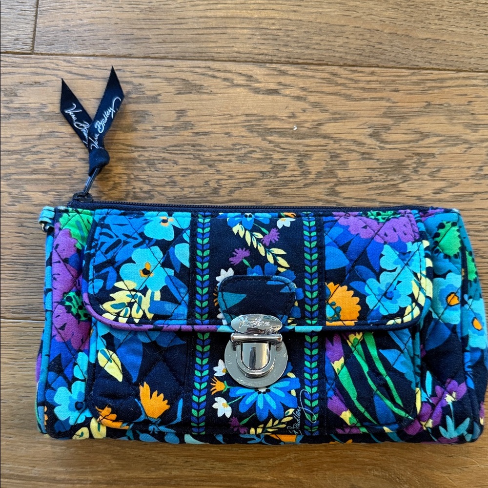 Vera Bradley Pushlock Wallet/Wristlet in Midnight Blues